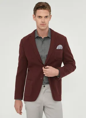 16836 Burgundy Slim Fit Jacket