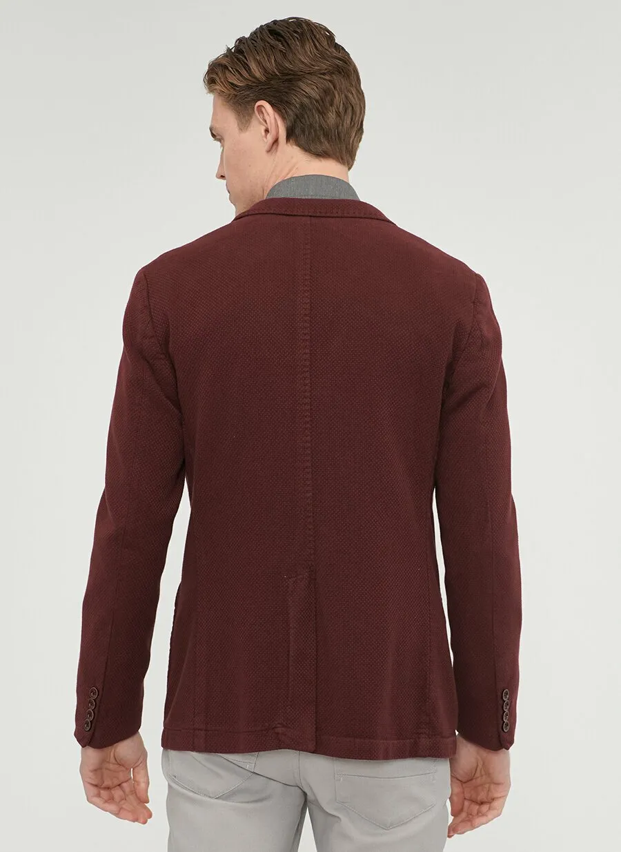 16836 Burgundy Slim Fit Jacket