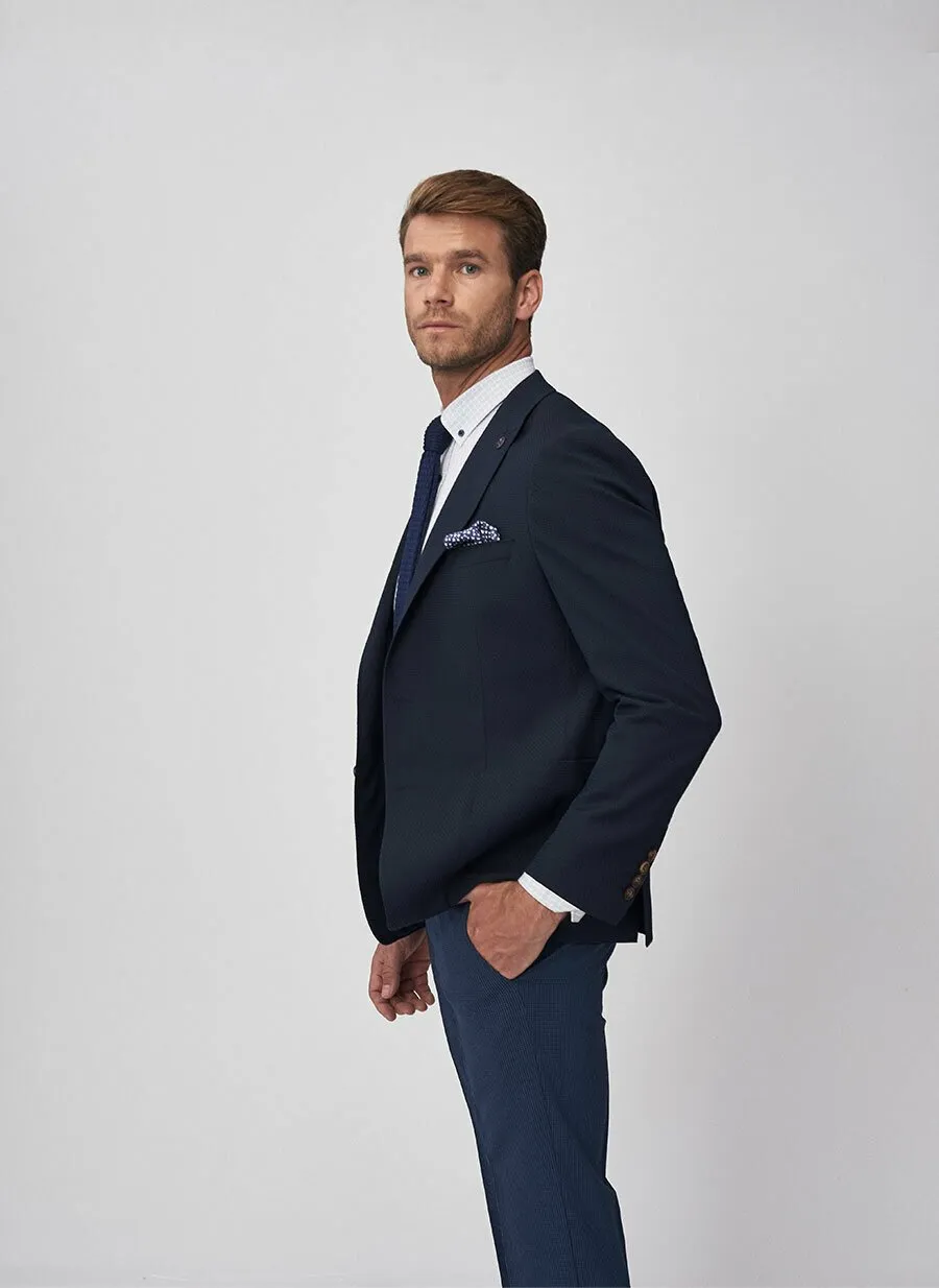 16846 Navy Blue Regular Fit Jacket