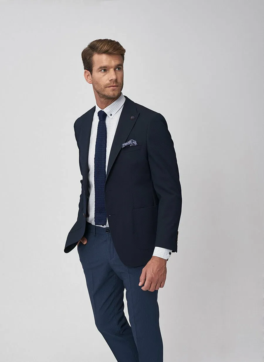 16846 Navy Blue Regular Fit Jacket