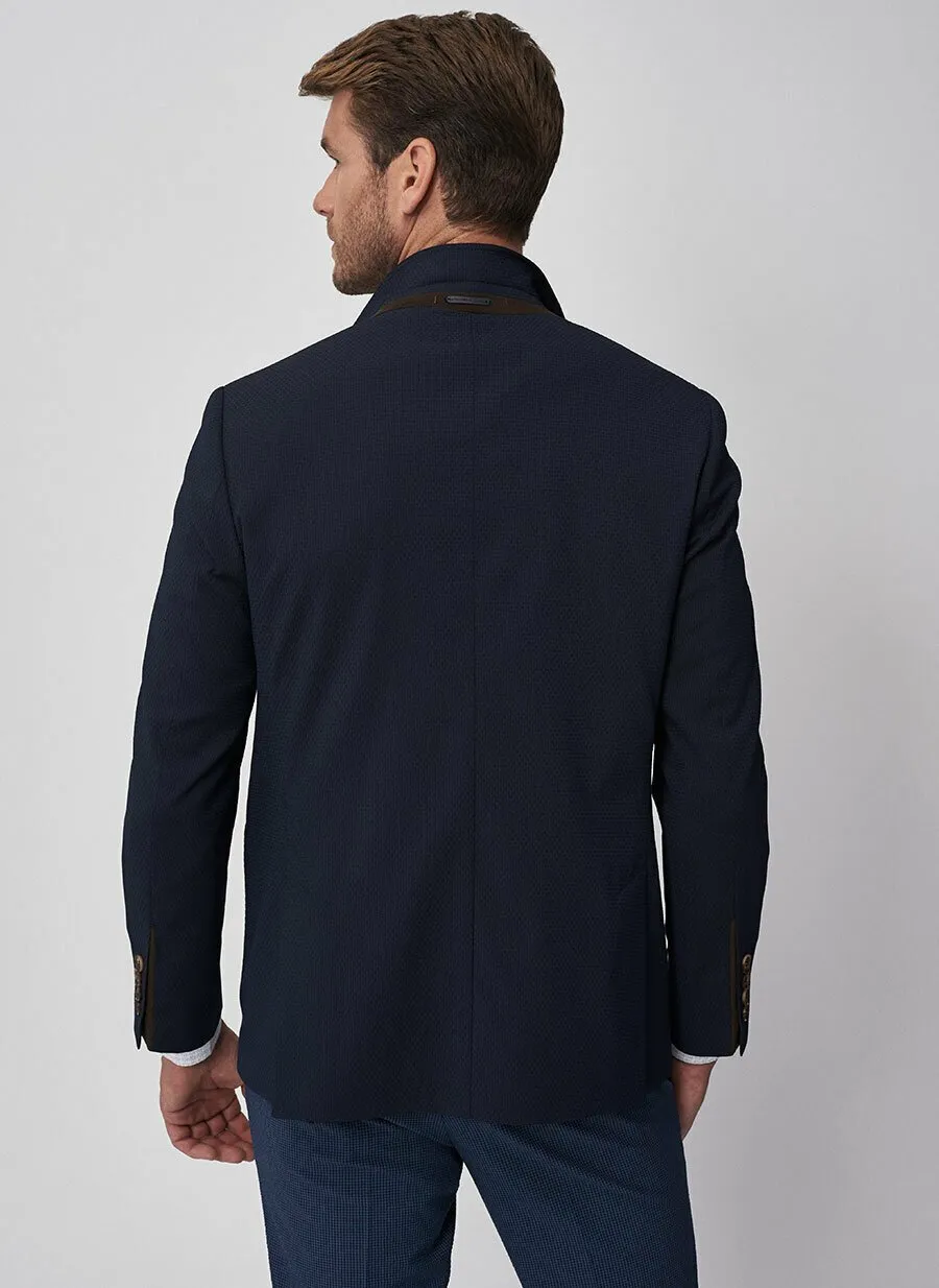 16846 Navy Blue Regular Fit Jacket