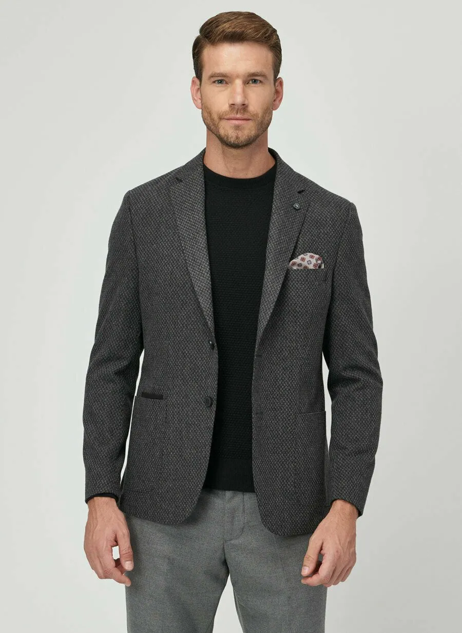 16848 Anthracite Patterned Jacket