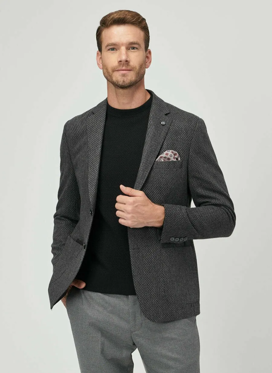 16848 Anthracite Patterned Jacket