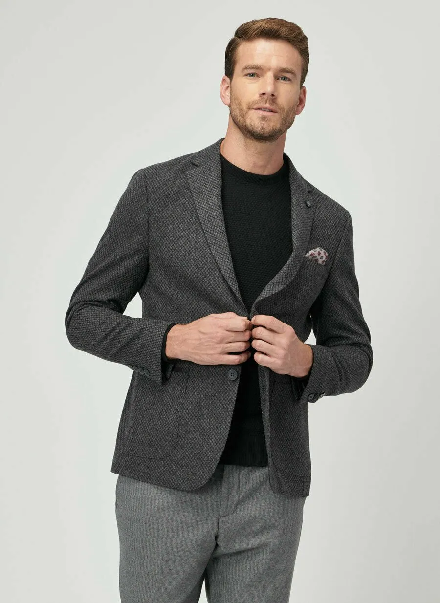 16848 Anthracite Patterned Jacket