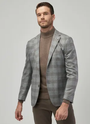 16880 Grey-Brown Slim Fit Jacket