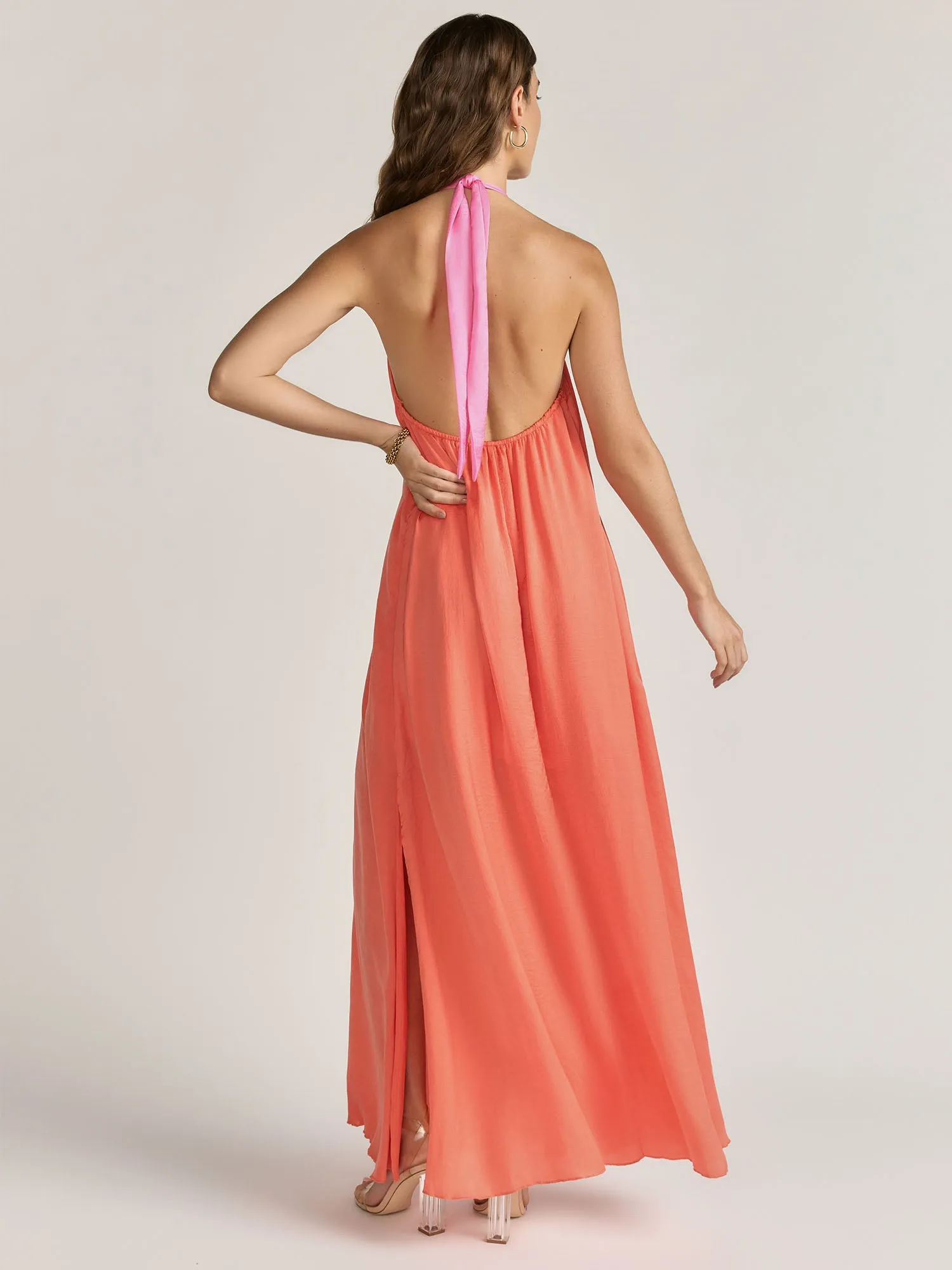 Aakaa Halter O-Ring Colorblock Dress - Brands We Love