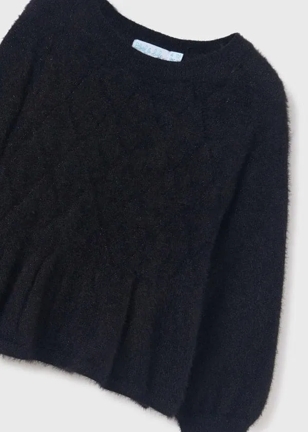 Abel & Lula Shimmery Faux Fur Sweater