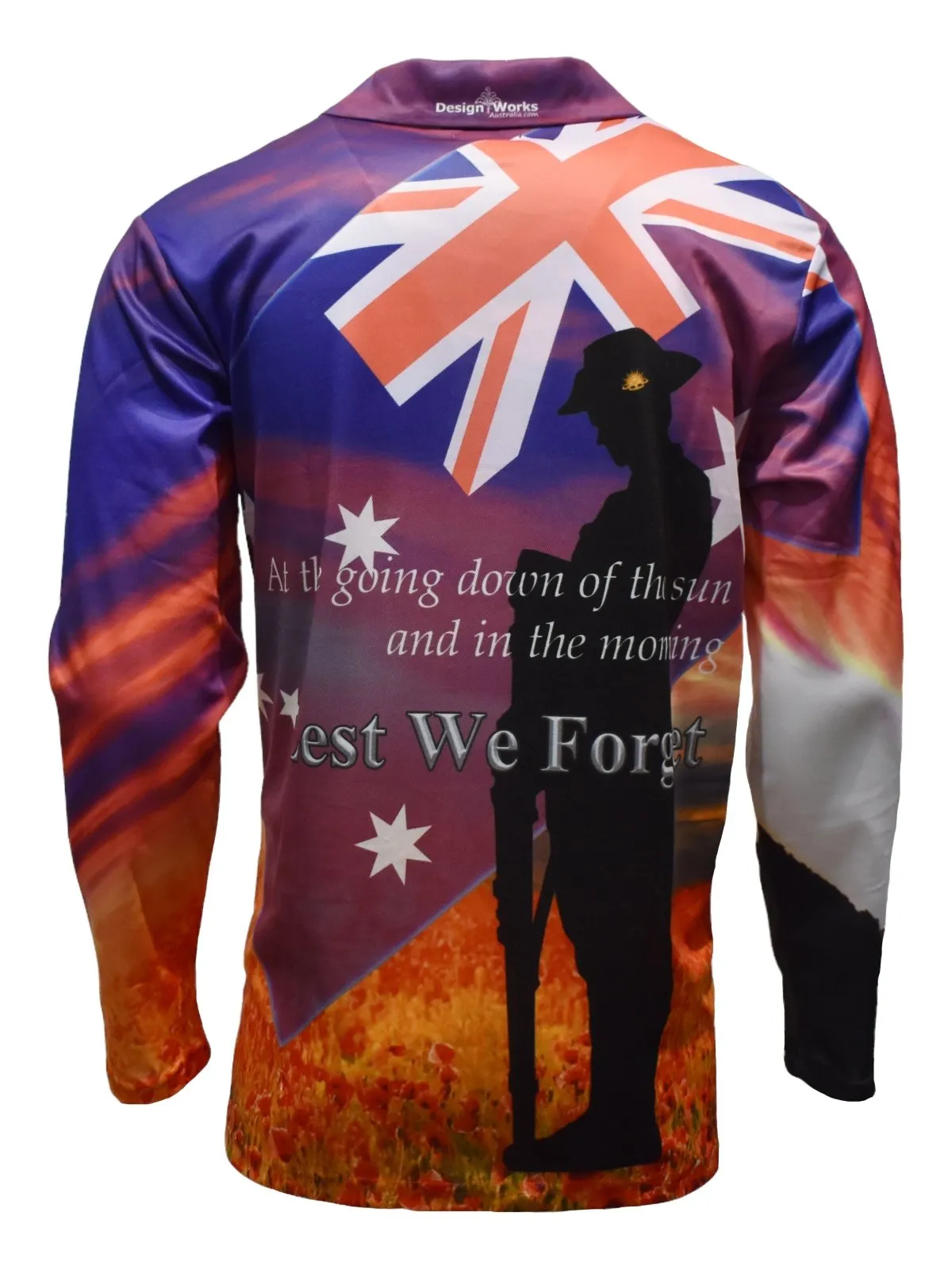 Adult Long Sleeve Sun Protective Shirts - Remembrance Anzac