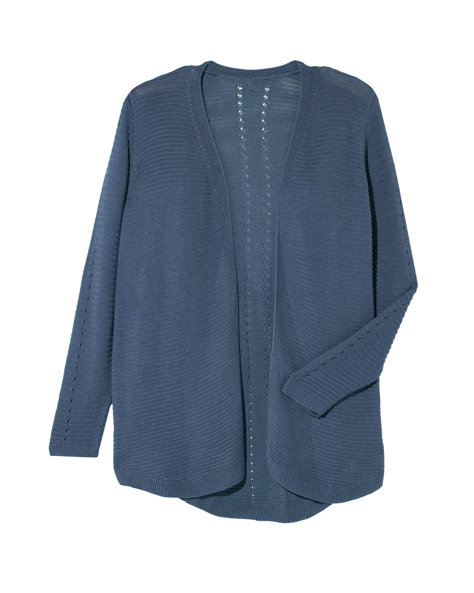 Annabelle Open Stitch Detail Cardigan | Light Blue