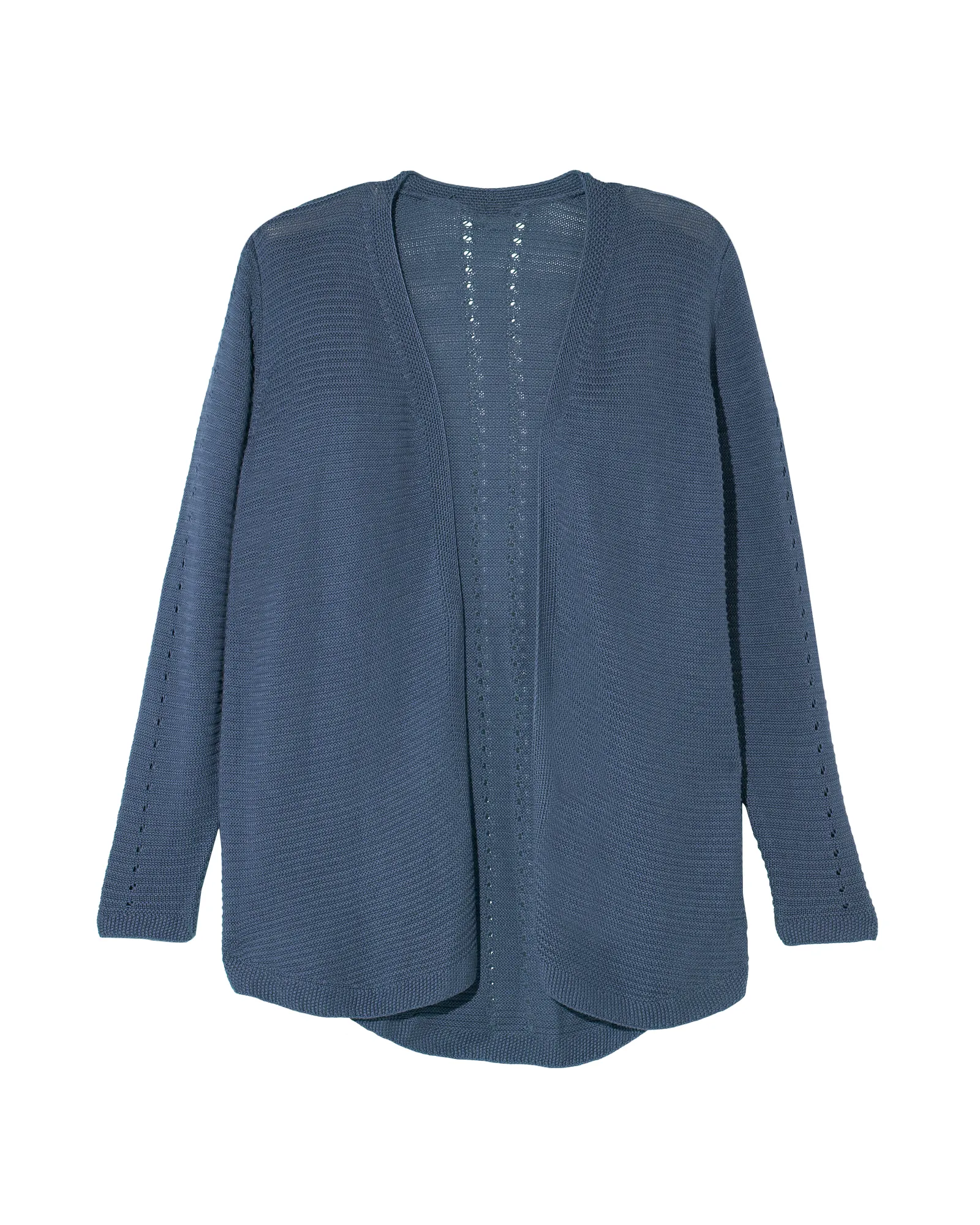 Annabelle Open Stitch Detail Cardigan | Light Blue