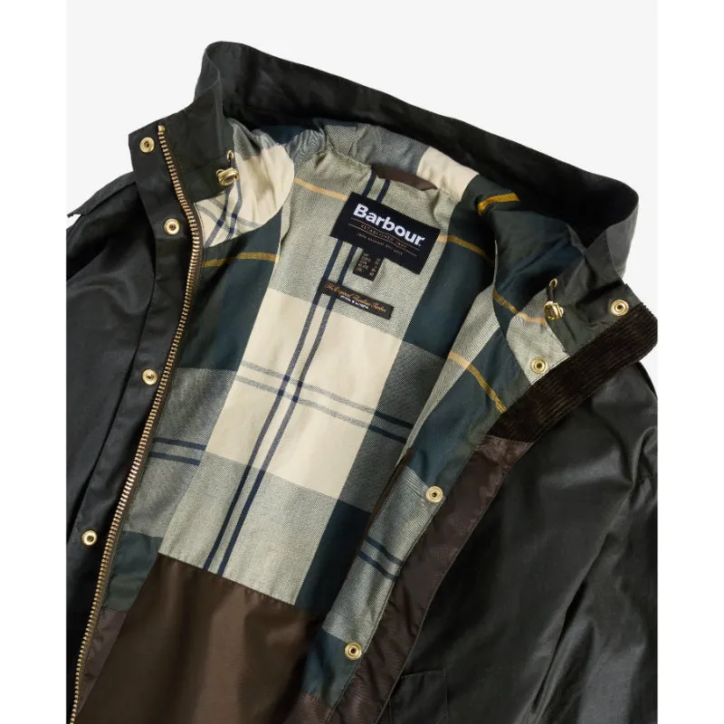 Barbour Inez Ladies Wax Jacket - Archive Olive/Ancient Tartan