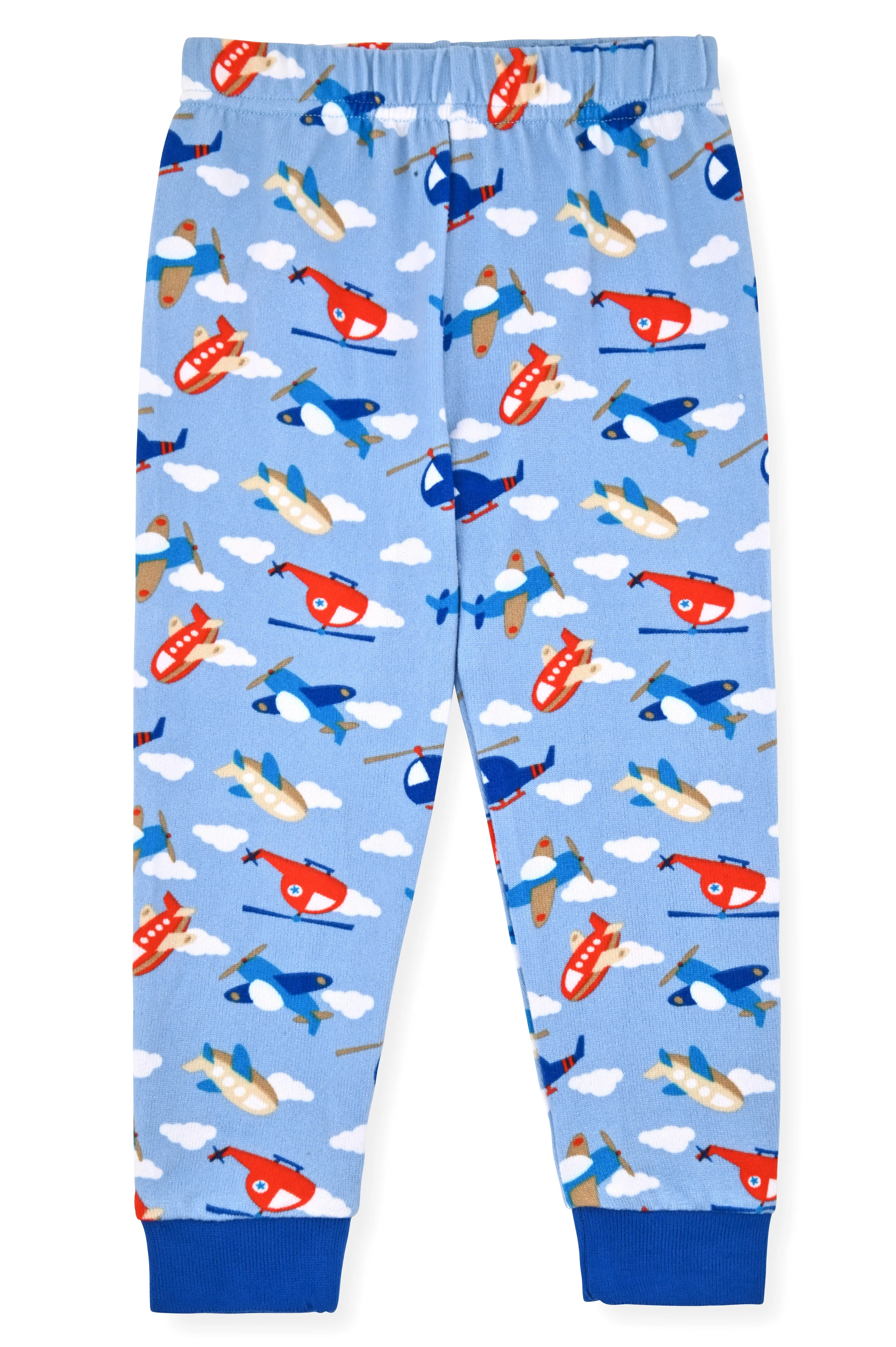 Boys 2-Piece Super Soft Jersey Snug-Fit Pajama Set with Socks - Sky Adventure.