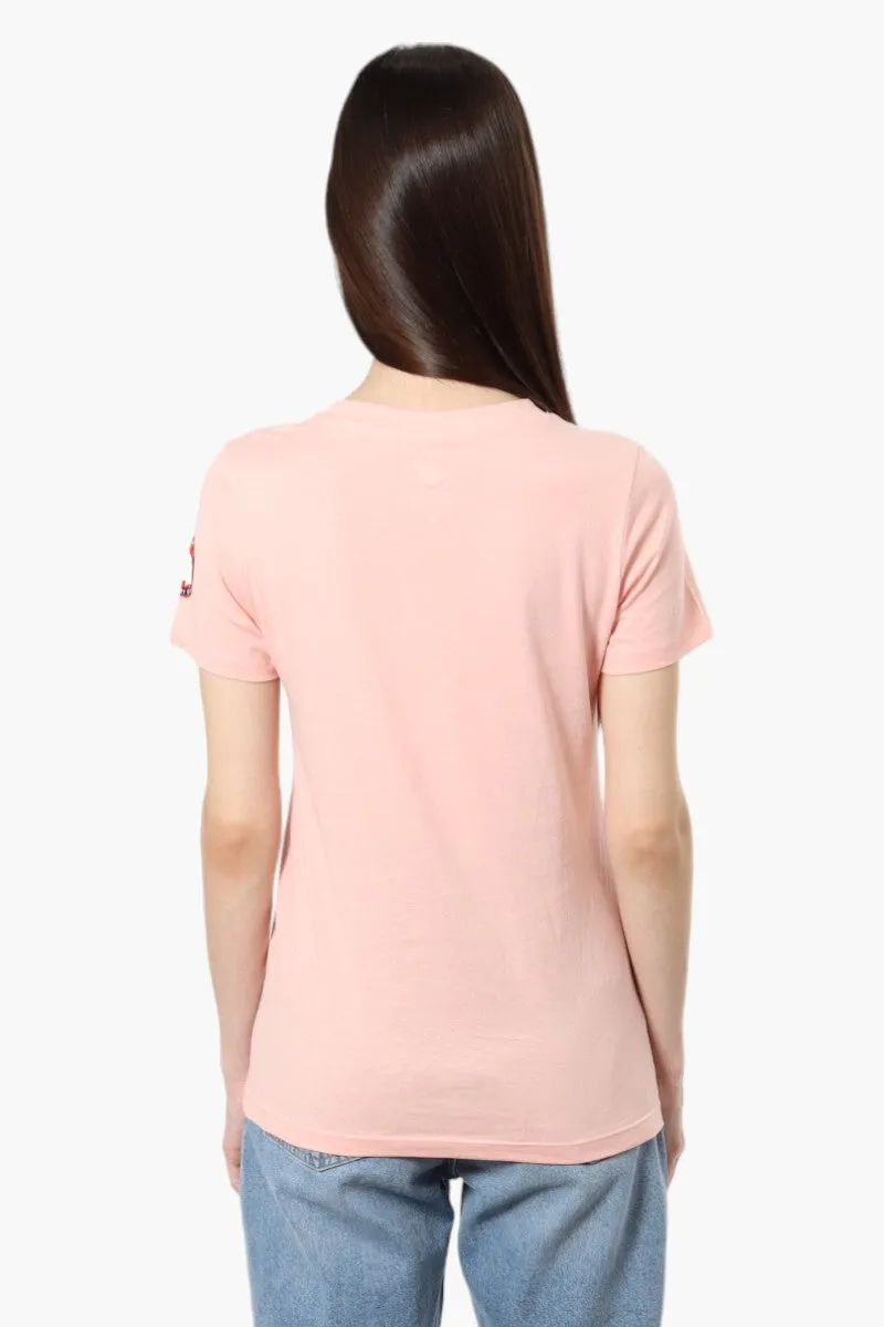 Canada Weather Gear Maple Leaf Print Tee - Pink