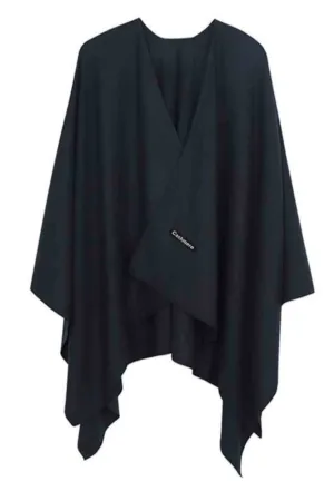 Cashmere Poncho Cloak Shawl Solid Colors