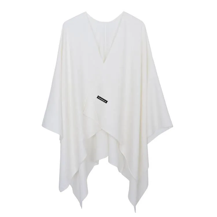 Cashmere Poncho Cloak Shawl Solid Colors