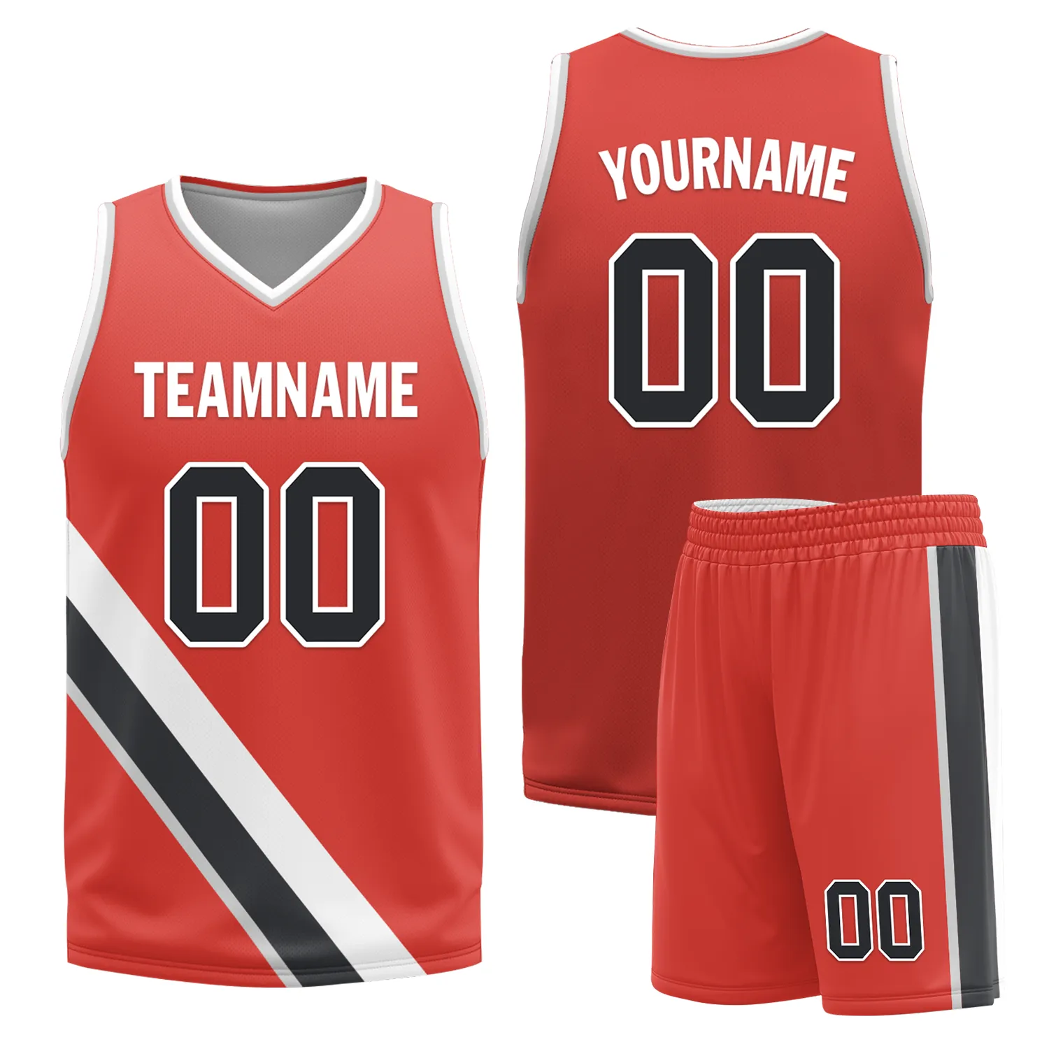 Custom White Red Classic Style Reversible Basketball Uniform Personalized Ordinary BBJR-D017037