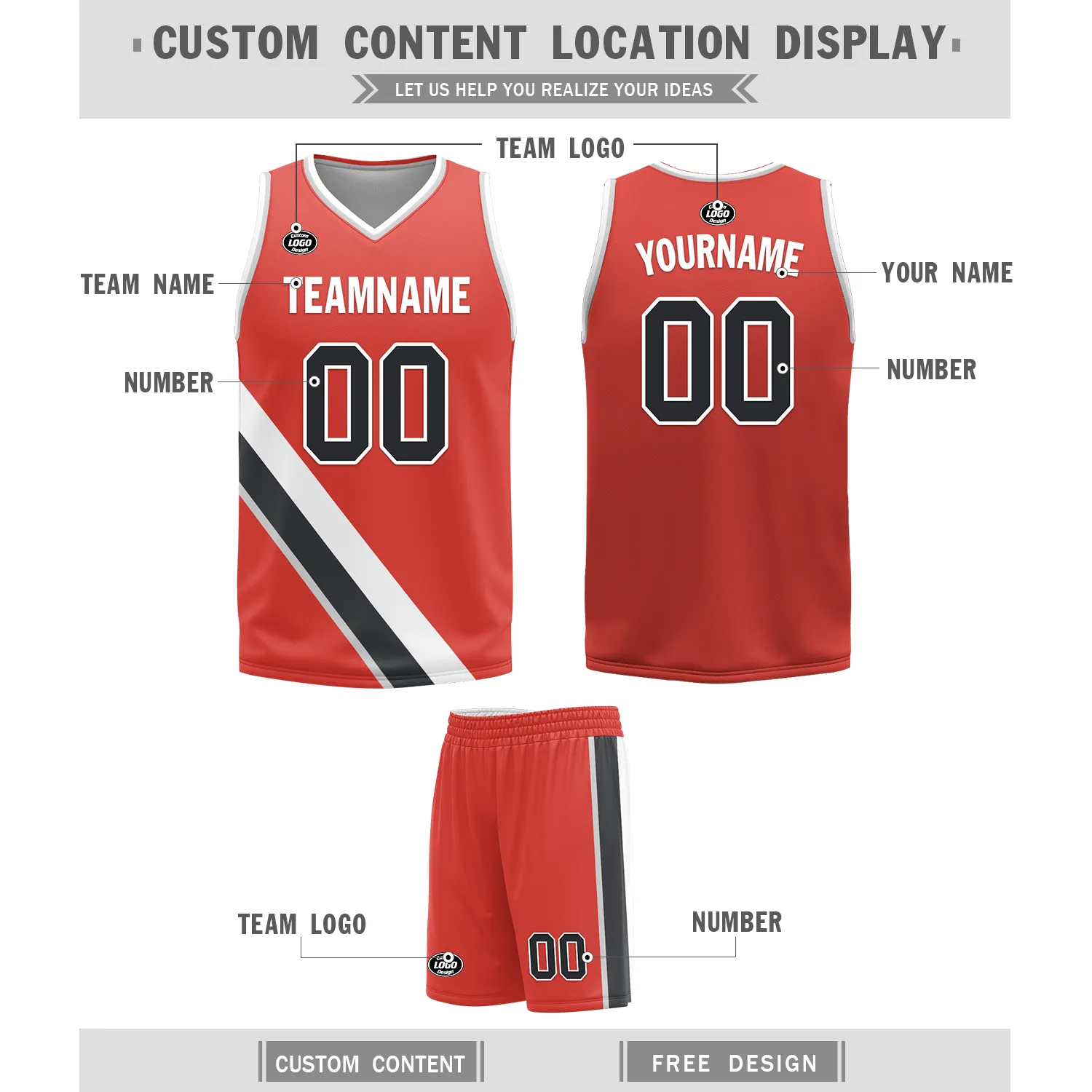 Custom White Red Classic Style Reversible Basketball Uniform Personalized Ordinary BBJR-D017037