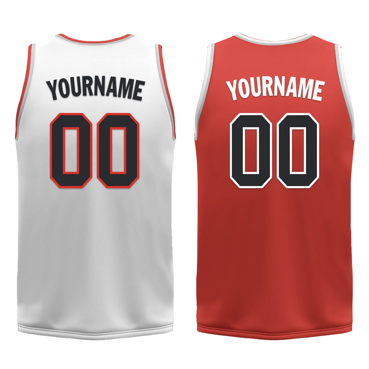 Custom White Red Classic Style Reversible Basketball Uniform Personalized Ordinary BBJR-D017037