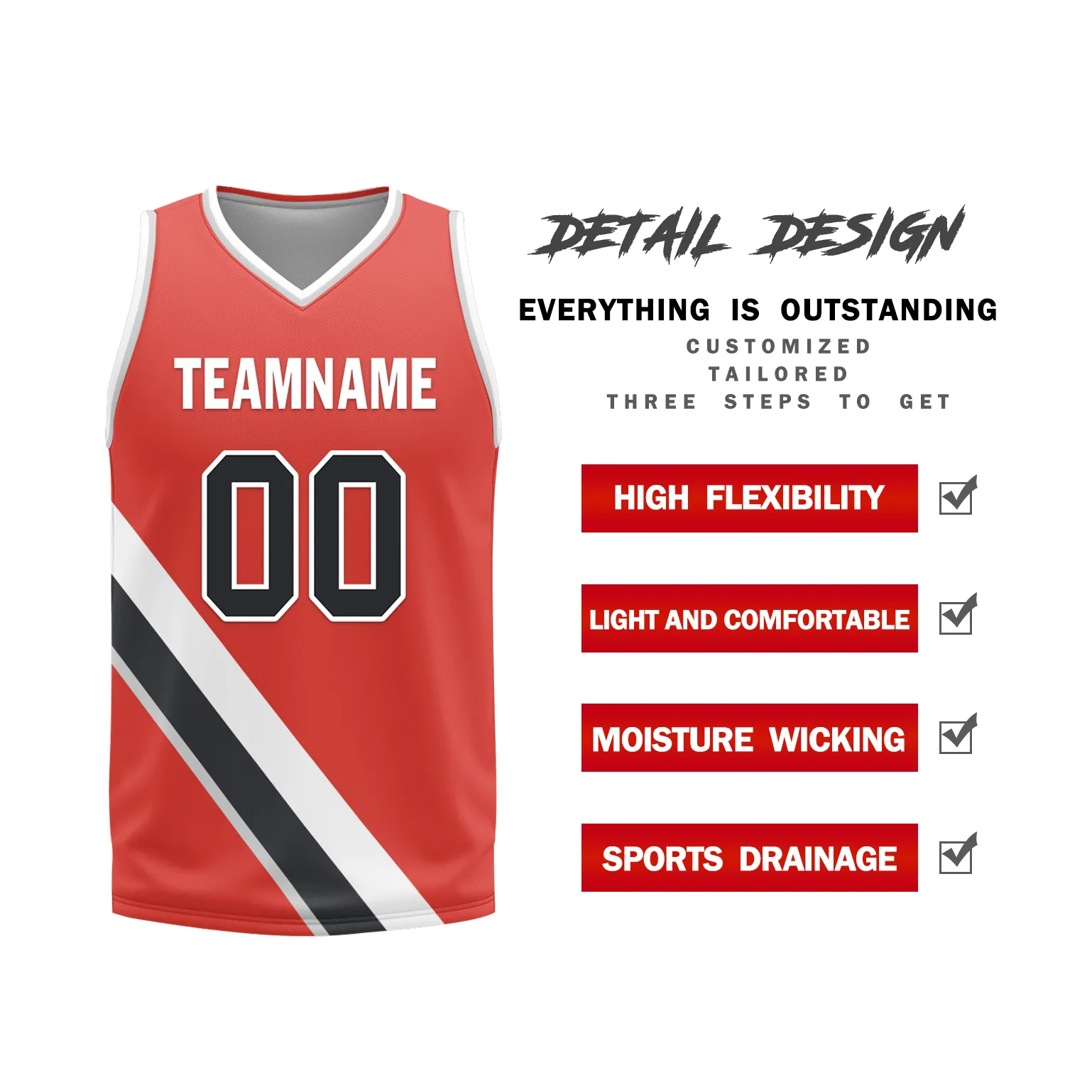 Custom White Red Classic Style Reversible Basketball Uniform Personalized Ordinary BBJR-D017037