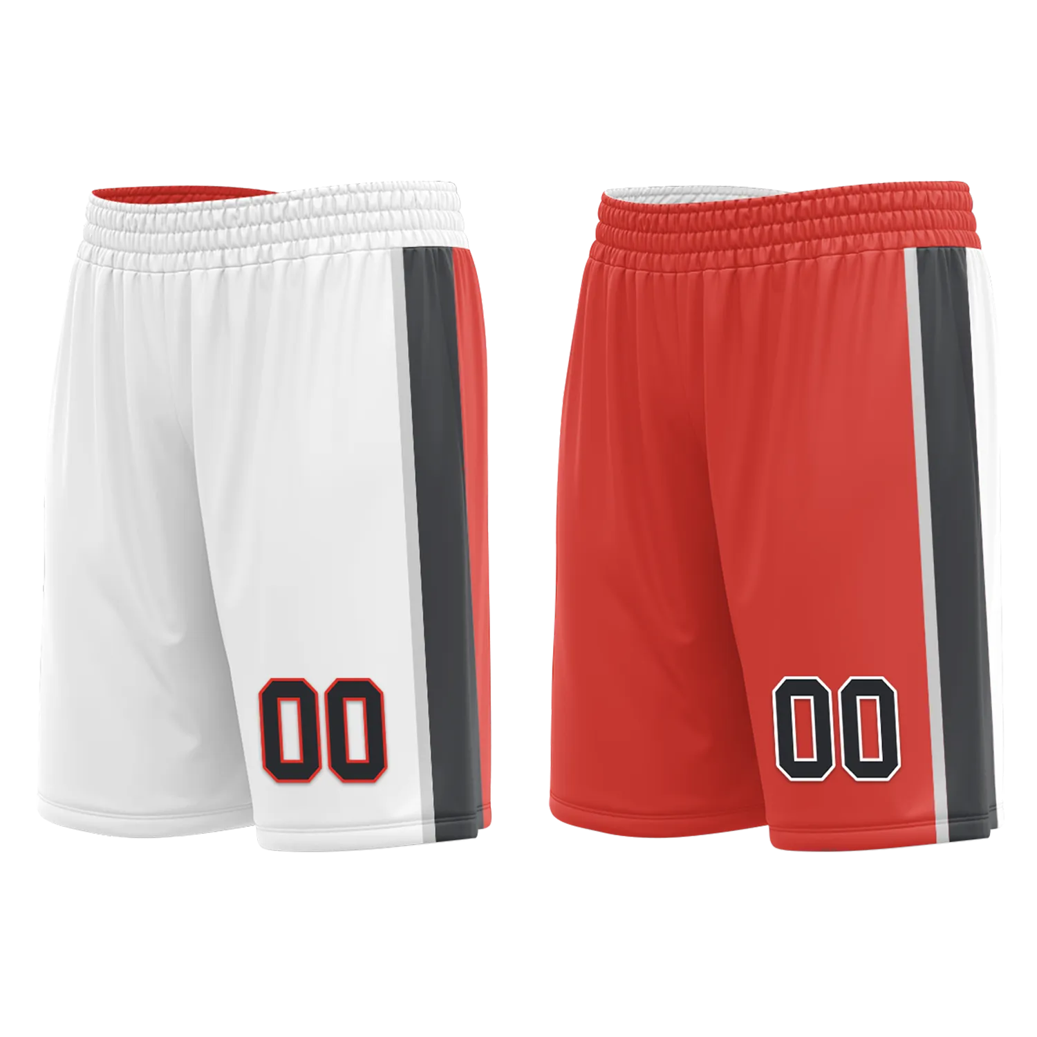 Custom White Red Classic Style Reversible Basketball Uniform Personalized Ordinary BBJR-D017037