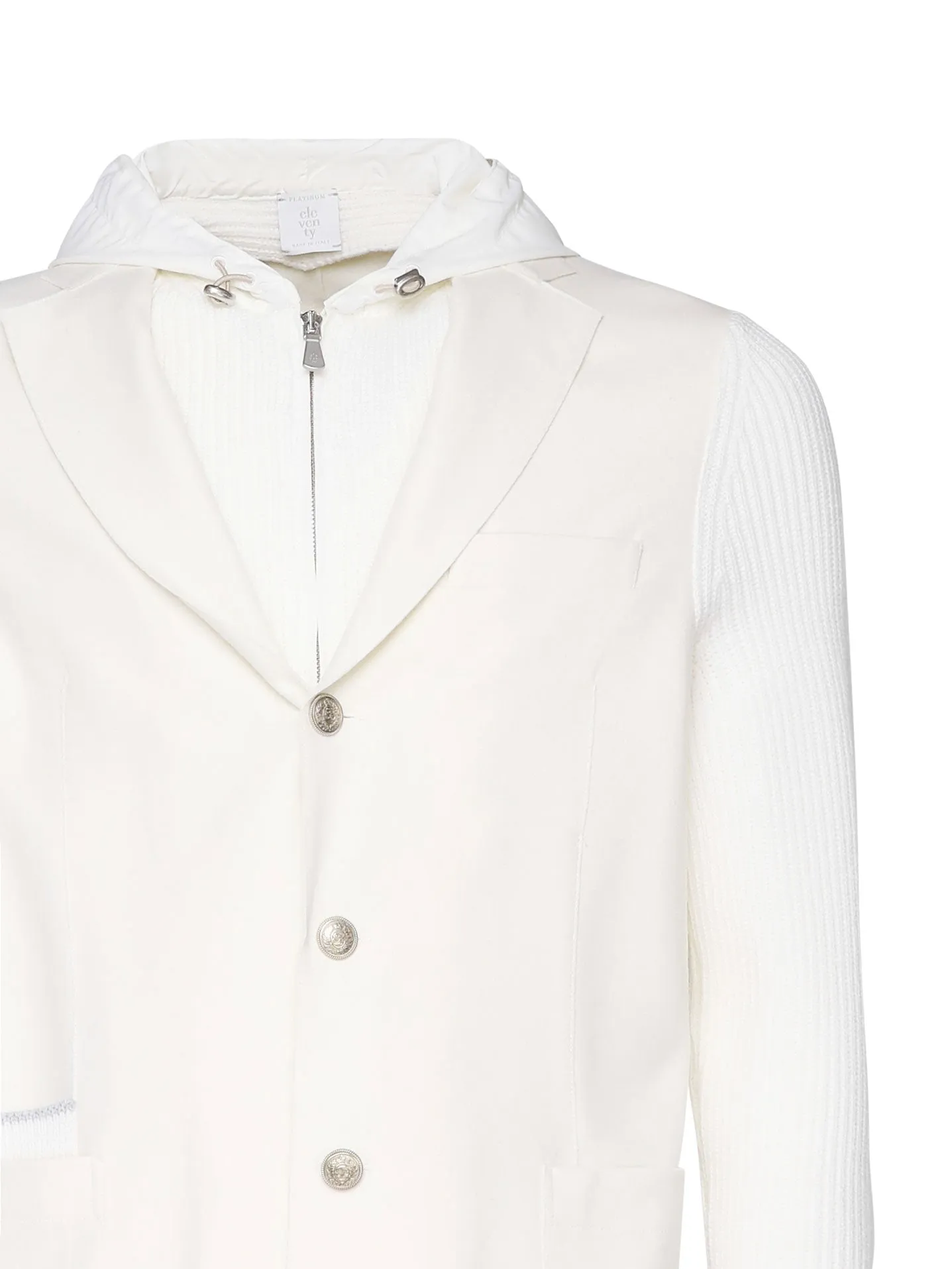 Double Style Bib Jacket in White