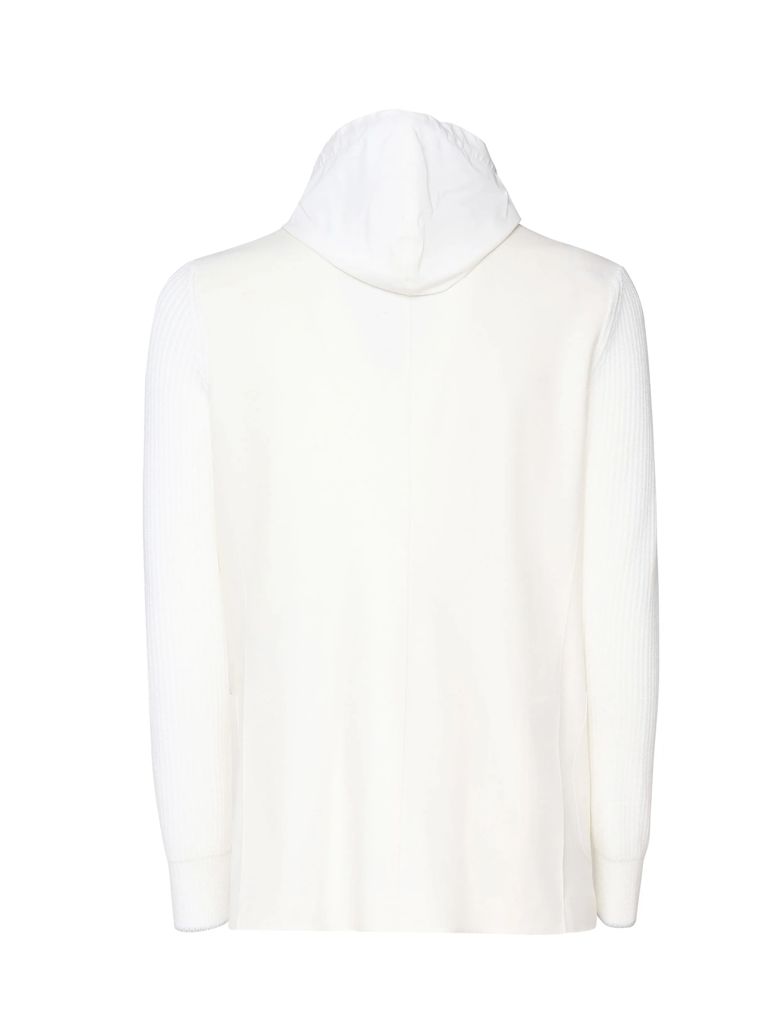 Double Style Bib Jacket in White