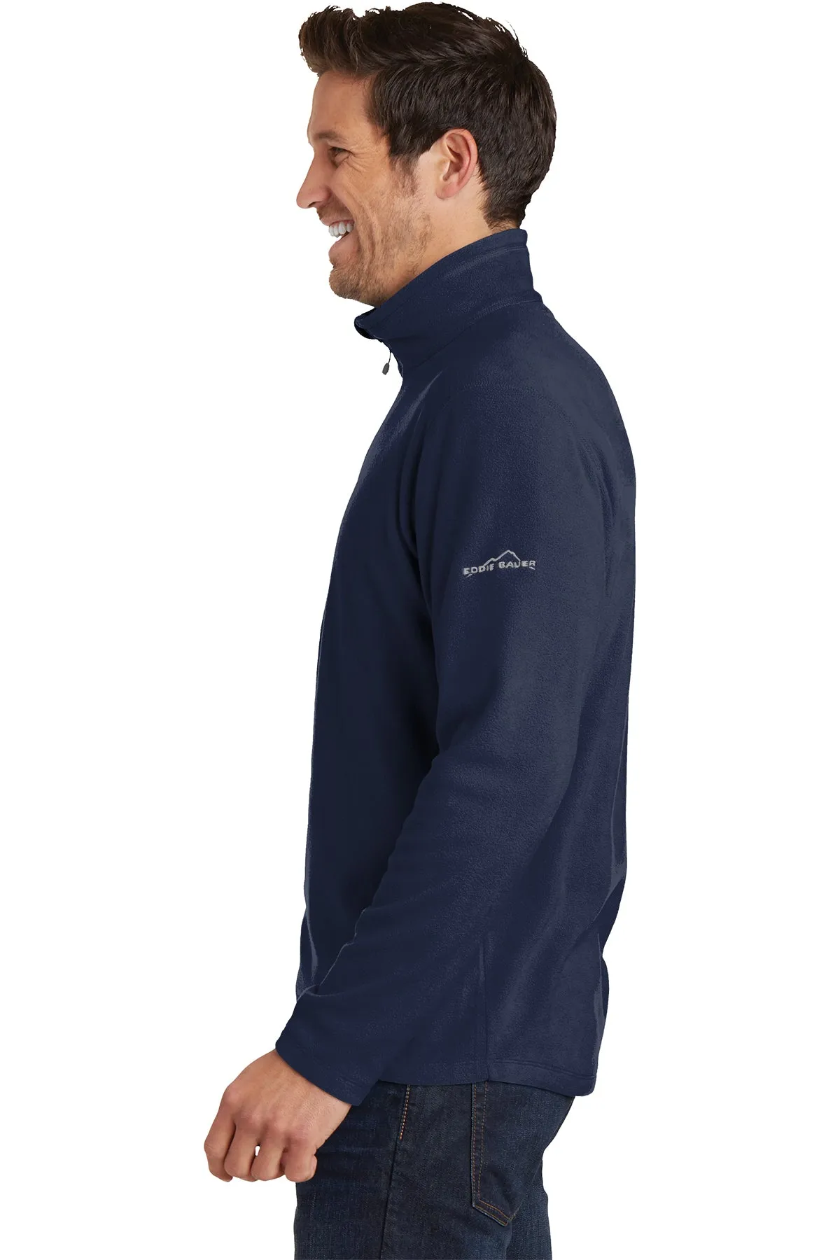 Eddie Bauer 1/2-Zip Custom Microfleece Jackets, Navy