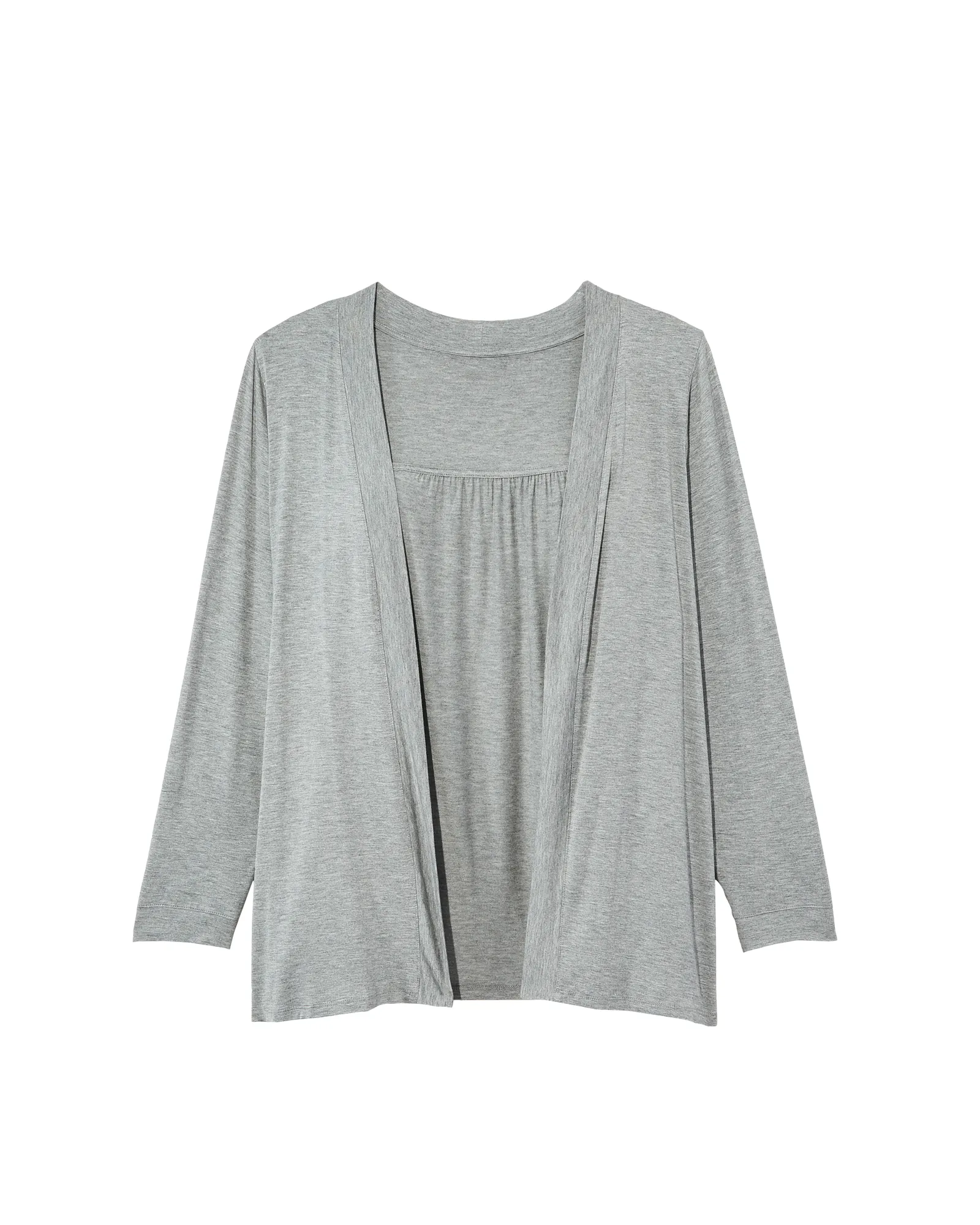 Ellie Long Sleeve Cardigan | Light Grey