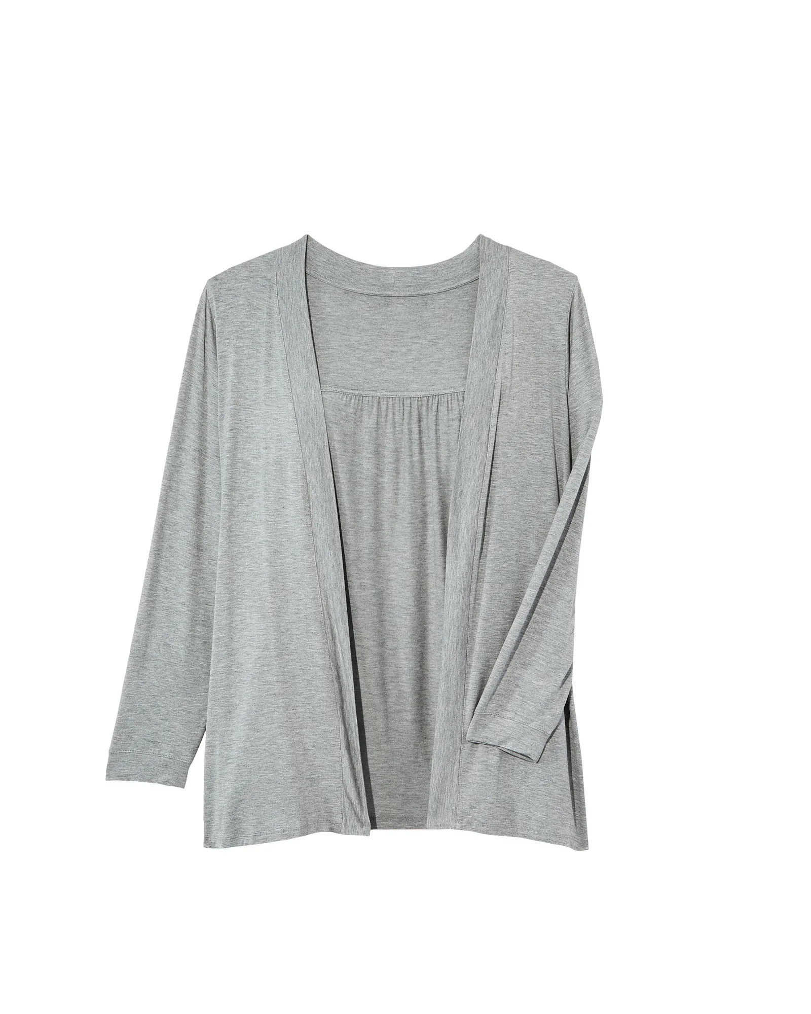 Ellie Long Sleeve Cardigan | Light Grey