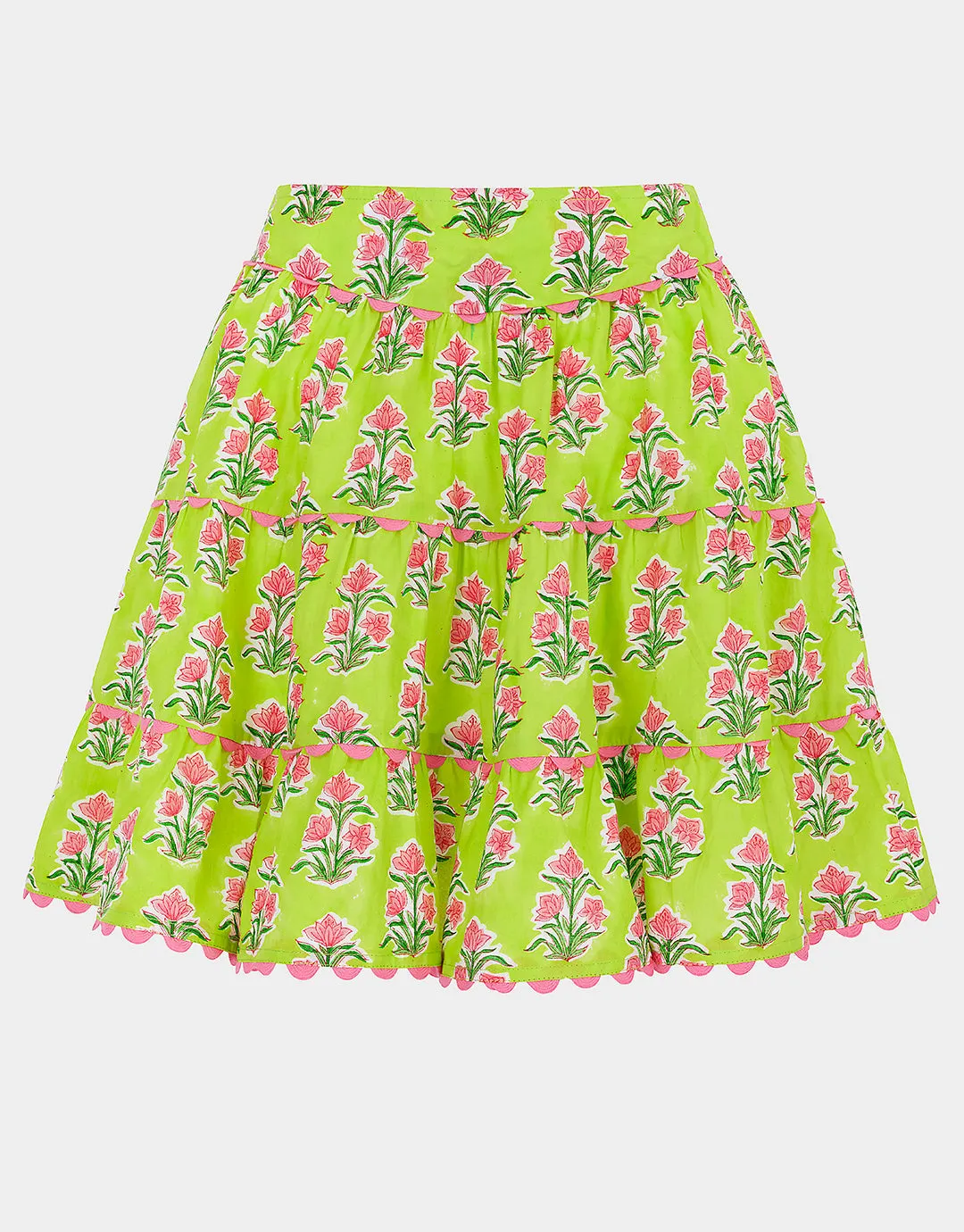 Elsie Mini Skirt - Lime Tulip