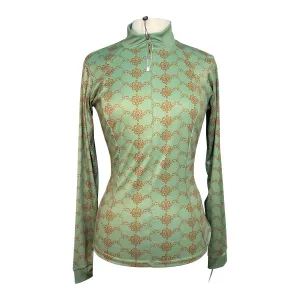 Espoir Quarter Zip Sun Shirt in Green - Women's Small