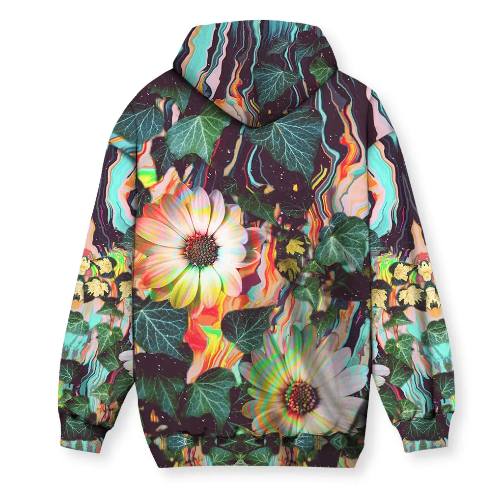 Floral Glitch Hoodie