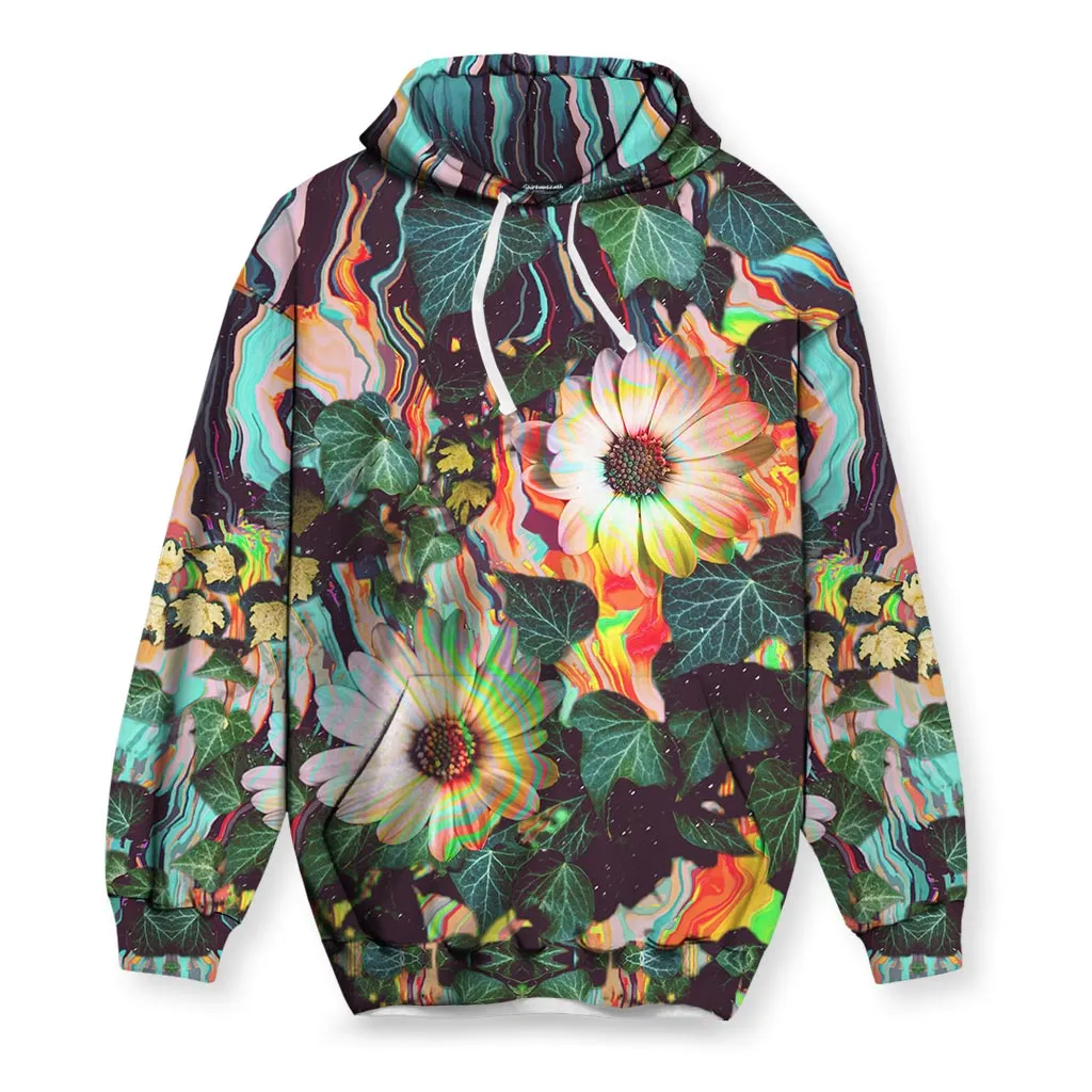 Floral Glitch Hoodie