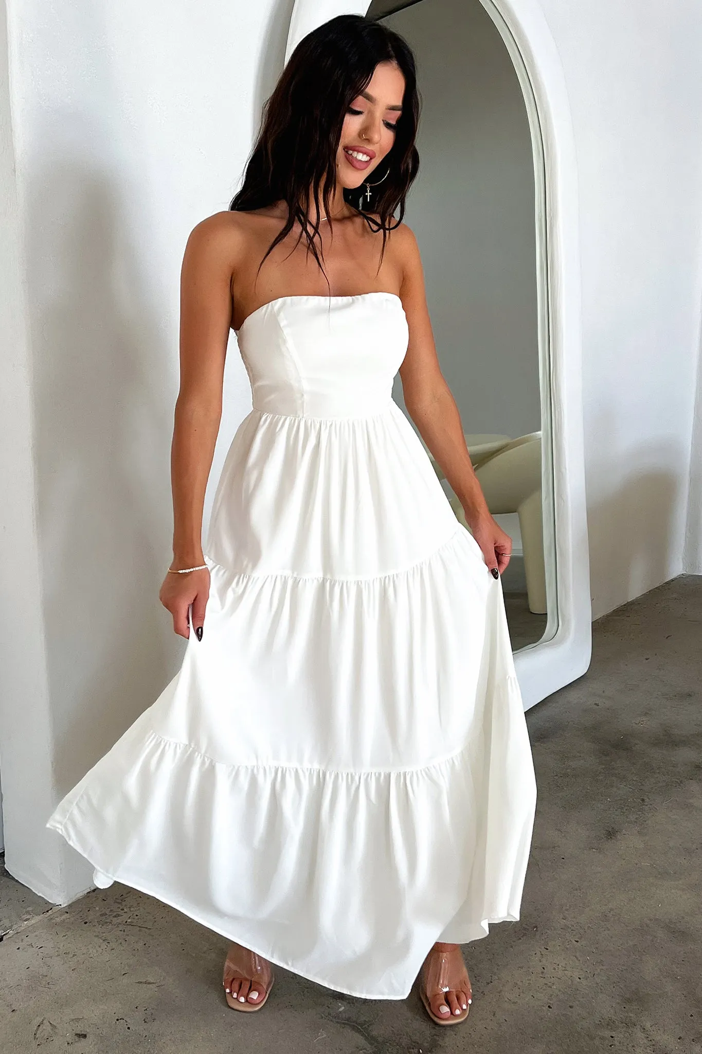 Hailey Maxi Dress - White