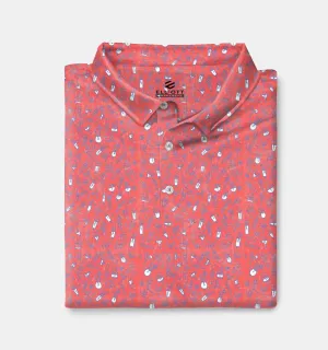 Havana - Coral Orange Men's Golf Shirt Polo