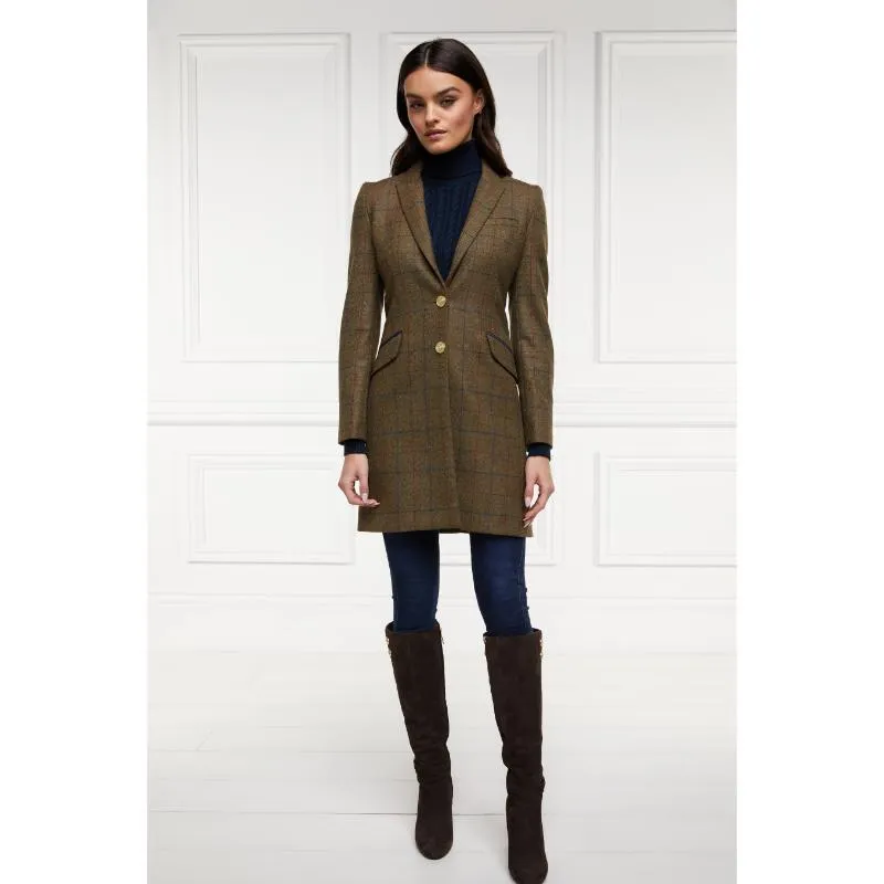 Holland Cooper Highgrove Ladies Tweed Coat - Glen Green