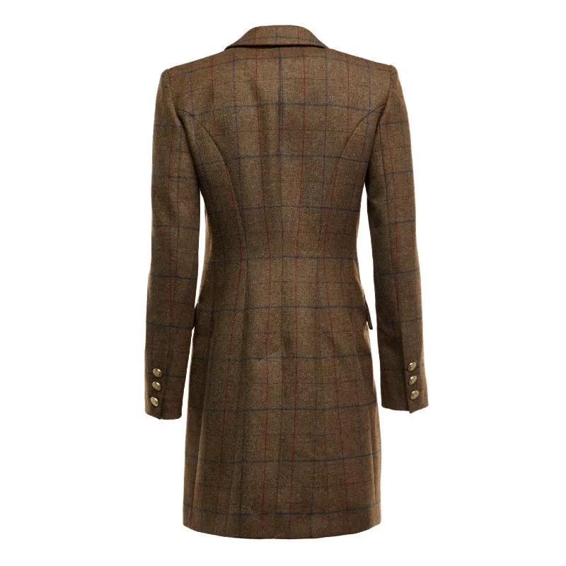 Holland Cooper Highgrove Ladies Tweed Coat - Glen Green