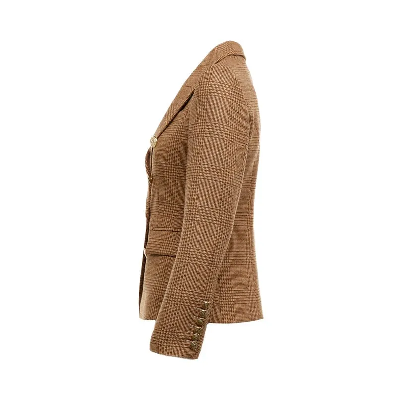 Holland Cooper Knightsbridge Ladies Tweed Blazer - Tawny