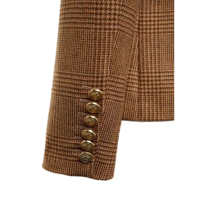 Holland Cooper Knightsbridge Ladies Tweed Blazer - Tawny