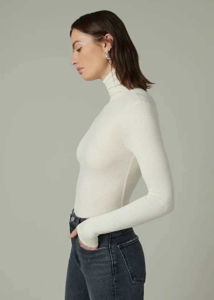 Joe's Jeans Tony Long Sleeve Top- Milk