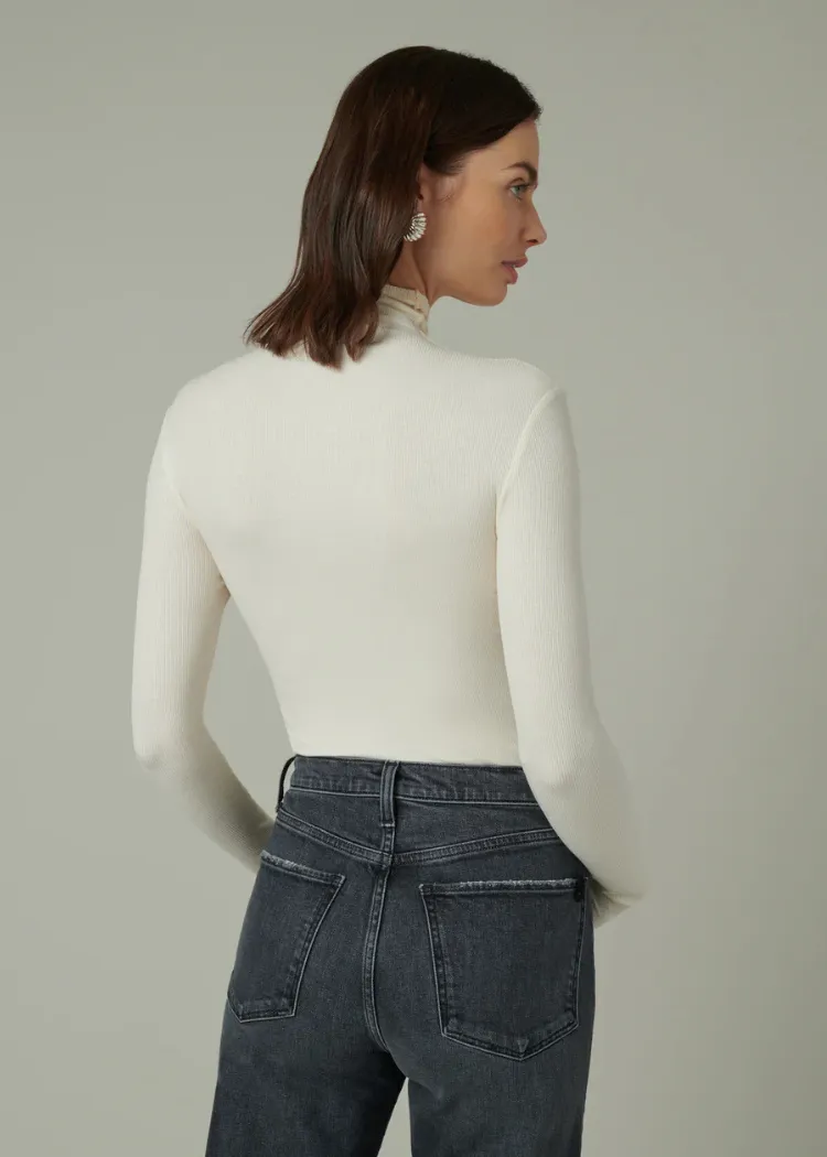 Joe's Jeans Tony Long Sleeve Top- Milk