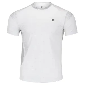 K-Swiss Surge White Mens Short Sleeve Tennis Shirt