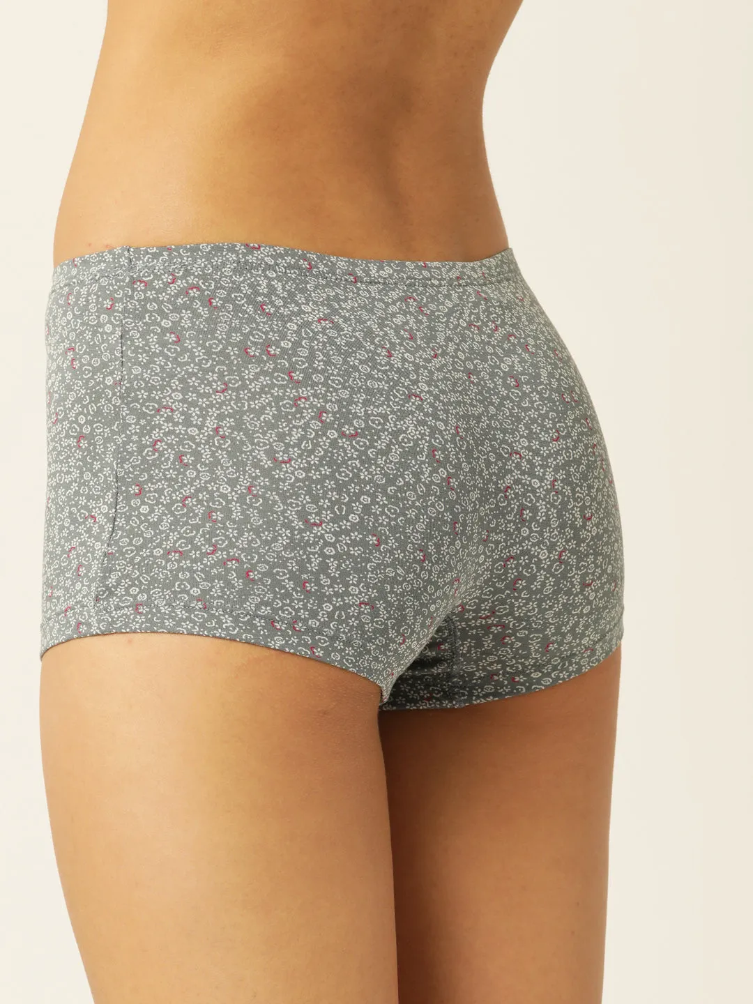 LEADING LADY Women’s Printed Mid-Rise BoyShort Brief Pack Of 3 | JOY-PR-21-3 |