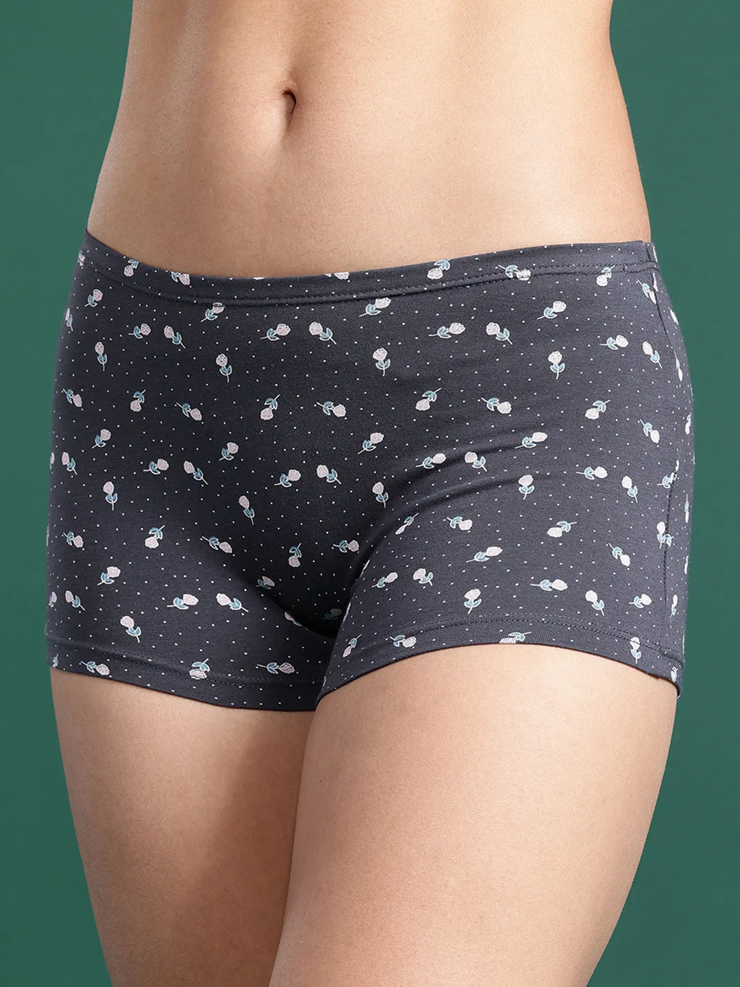 LEADING LADY Women’s Printed Mid-Rise BoyShort Brief Pack Of 3 | JOY-PR-30-3 |