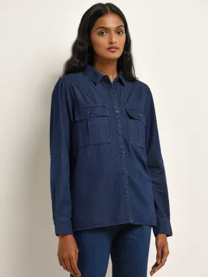 LOV Dark Blue Denim Shirt