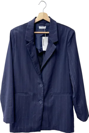 MANGO Navy Pinstripe Blazer XS