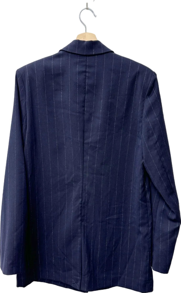 MANGO Navy Pinstripe Blazer XS