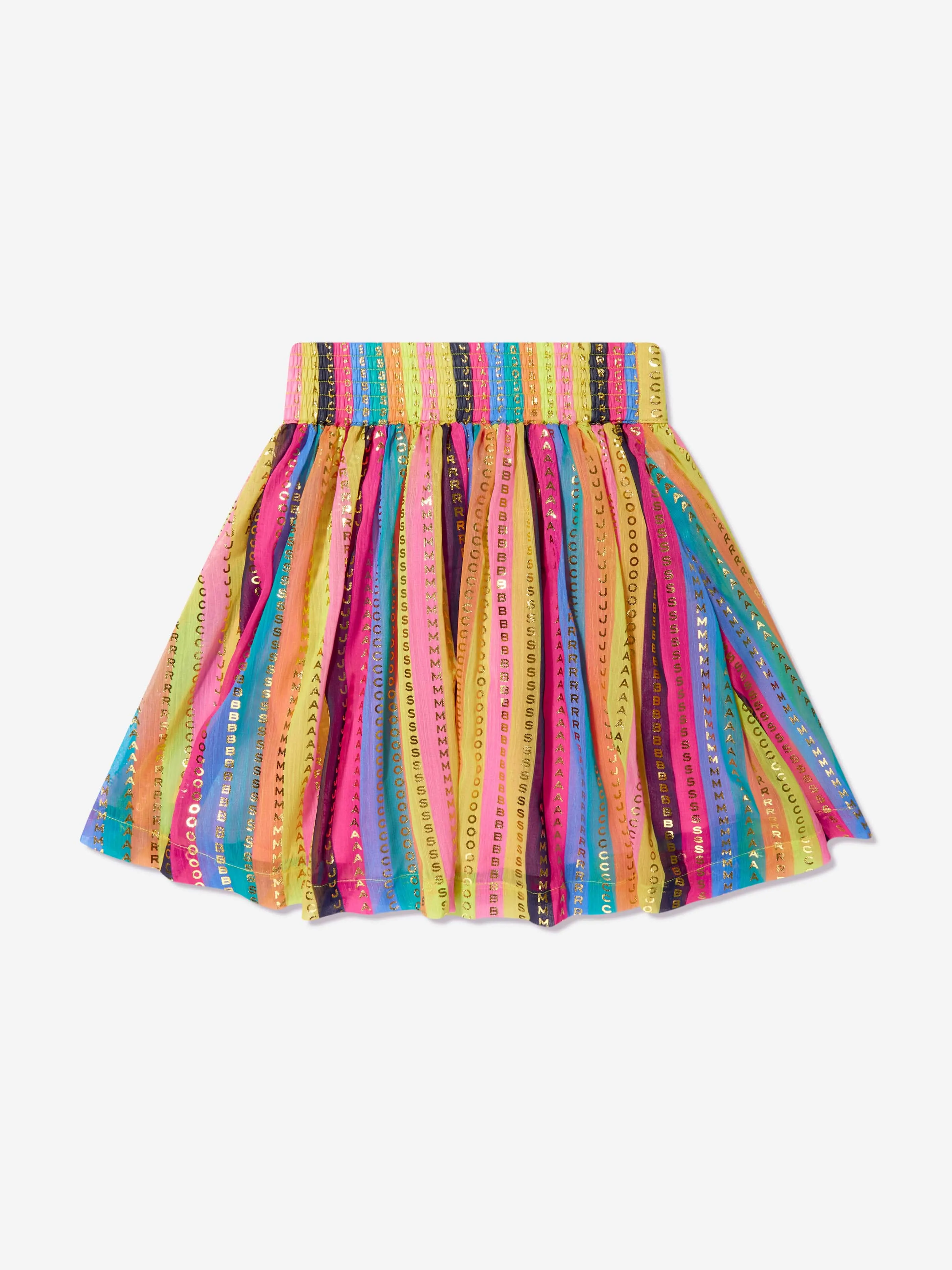 MARC JACOBS Girls Striped Logo Skirt in Multicolour