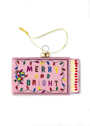 Matchbook Ornament - Merry & Bright