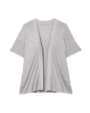 Maurice Cardigan with Side Button Detail | Light Grey